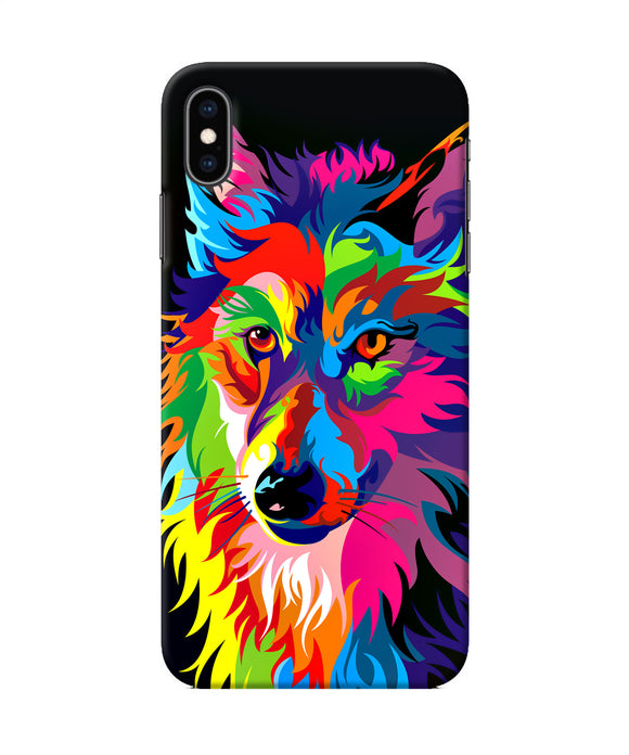 Colorful Wolf Sketch Iphone Xs Max Back Cover