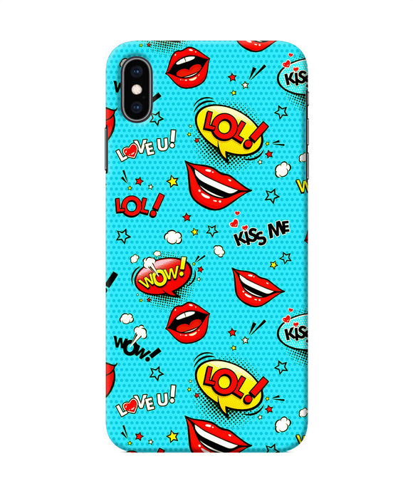 Lol Lips Print Iphone Xs Max Back Cover