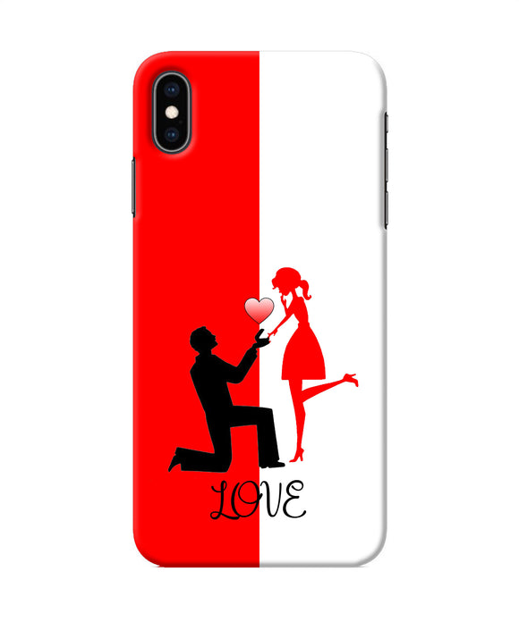 Love Propose Red And White Iphone Xs Max Back Cover