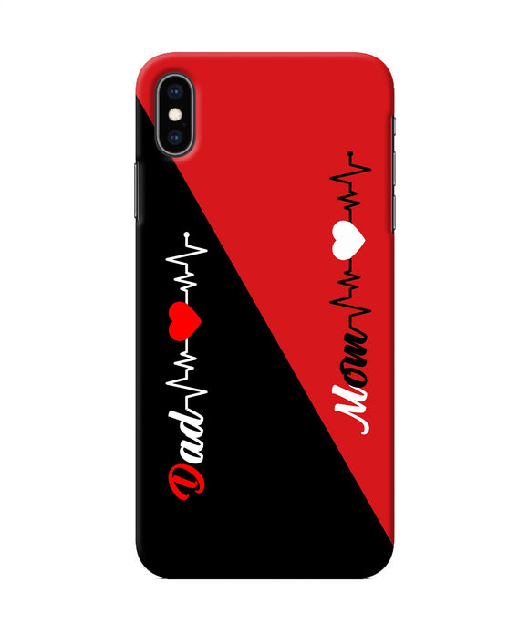 Mom Dad Heart Line Iphone Xs Max Back Cover