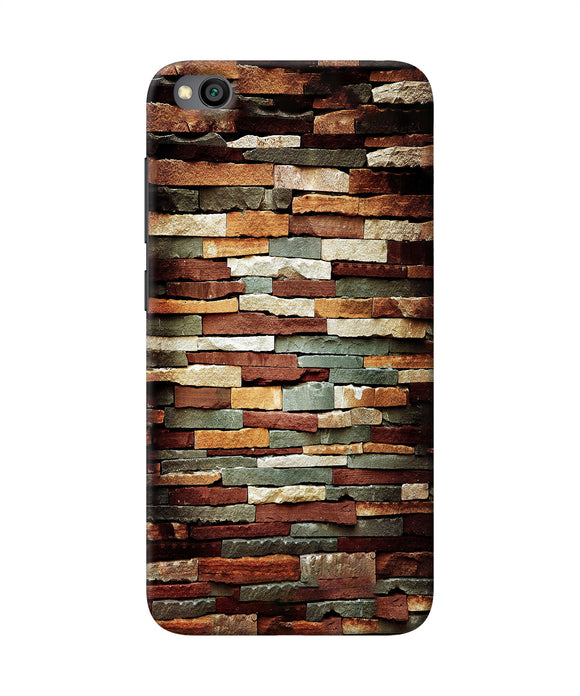 Bricks Pattern Redmi Go Back Cover