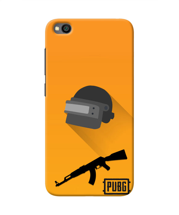 PUBG Helmet and Gun Redmi Go Real 4D Back Cover