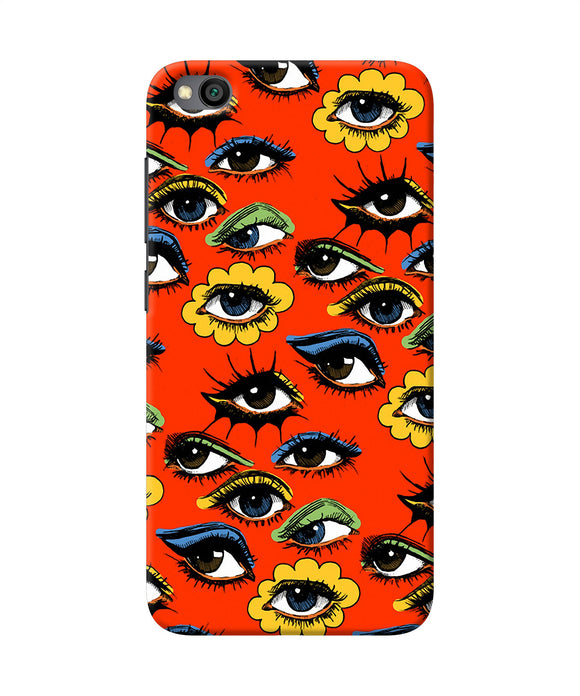 Abstract Eyes Pattern Redmi Go Back Cover