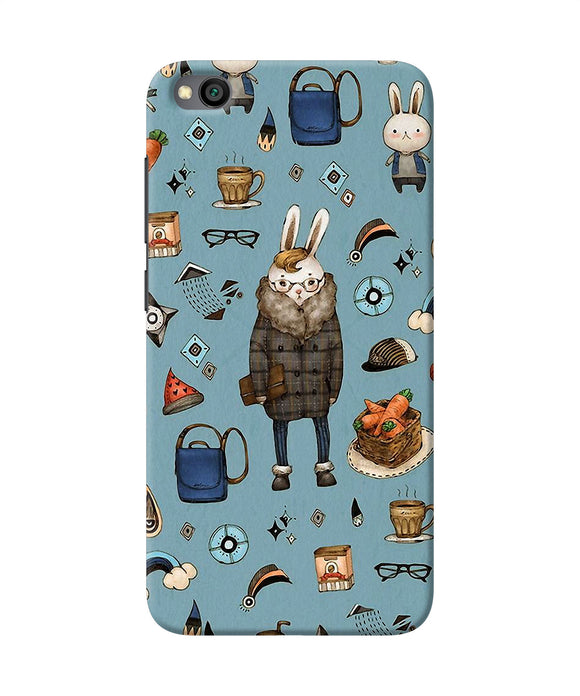 Canvas Rabbit Print Redmi Go Back Cover