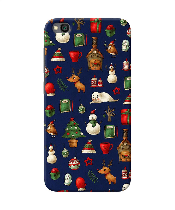 Canvas Christmas Print Redmi Go Back Cover