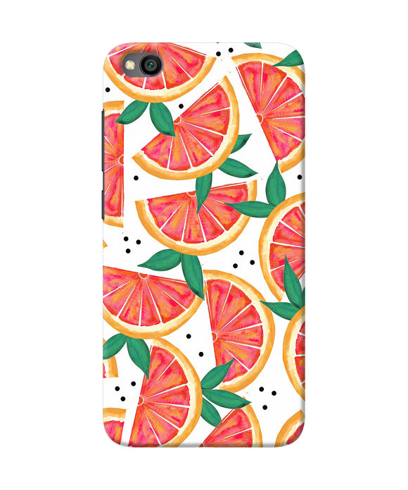 Abstract Orange Print Redmi Go Back Cover