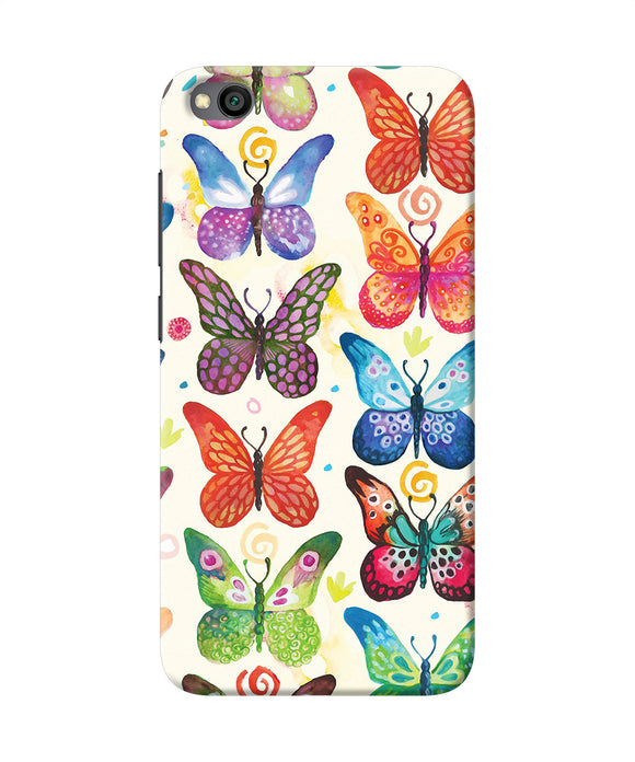 Abstract Butterfly Print Redmi Go Back Cover