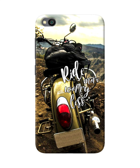 Ride More Worry Less Redmi Go Back Cover