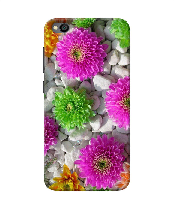 Natural Flower Stones Redmi Go Back Cover