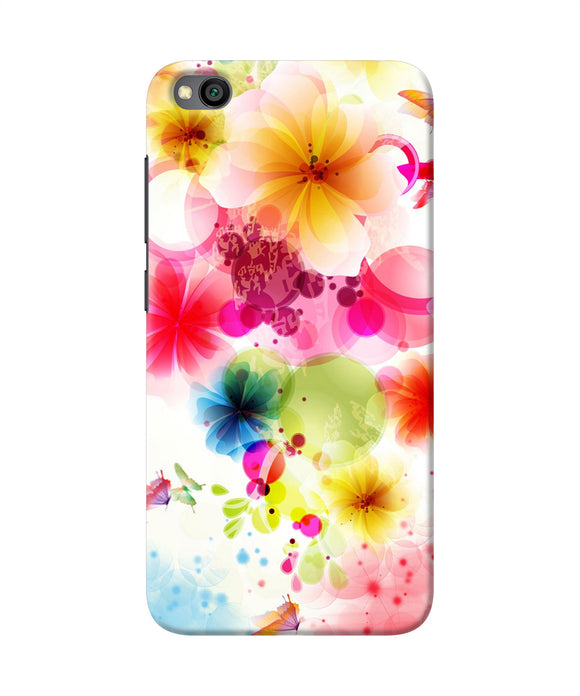 Flowers Print Redmi Go Back Cover