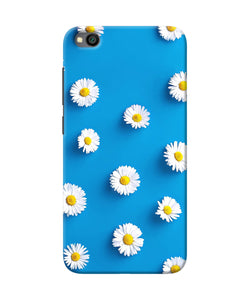 White Flowers Redmi Go Back Cover