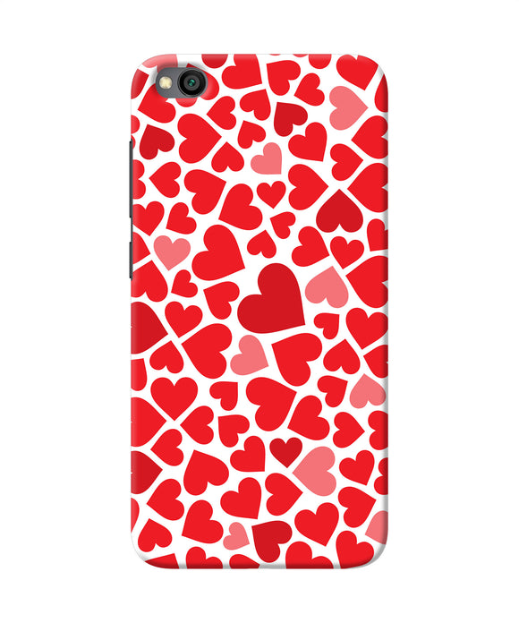 Red Heart Canvas Print Redmi Go Back Cover