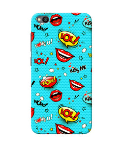 Lol Lips Print Redmi Go Back Cover