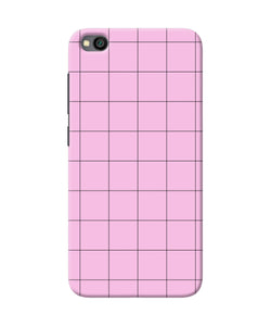 Pink Square Print Redmi Go Back Cover