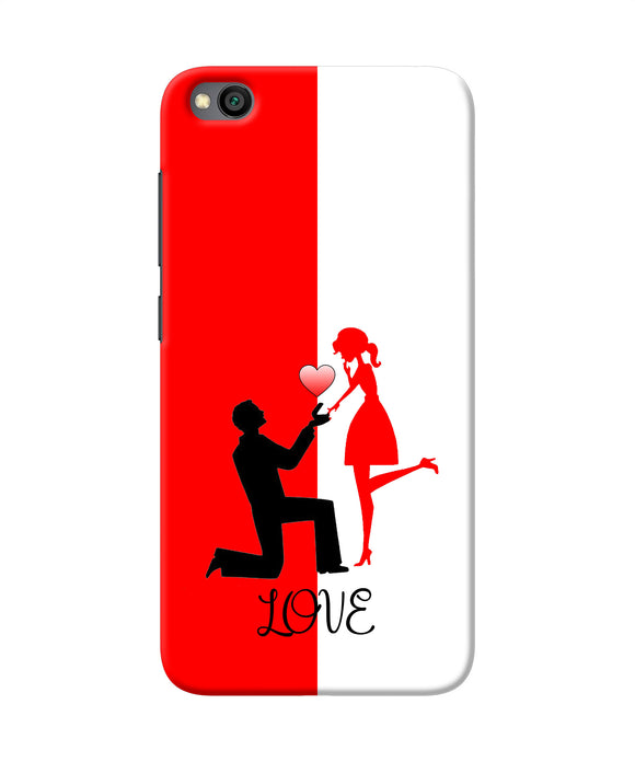 Love Propose Red And White Redmi Go Back Cover