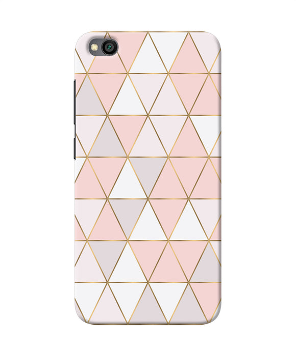 Abstract Pink Triangle Pattern Redmi Go Back Cover