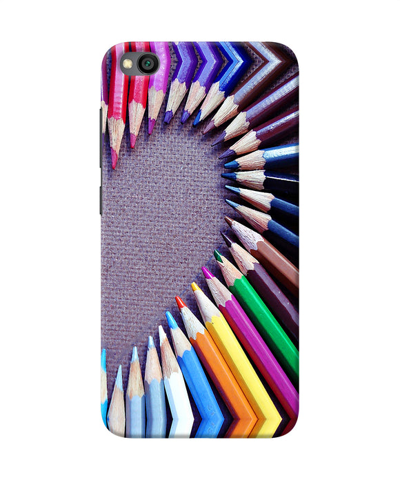 Color Pencil Half Heart Redmi Go Back Cover