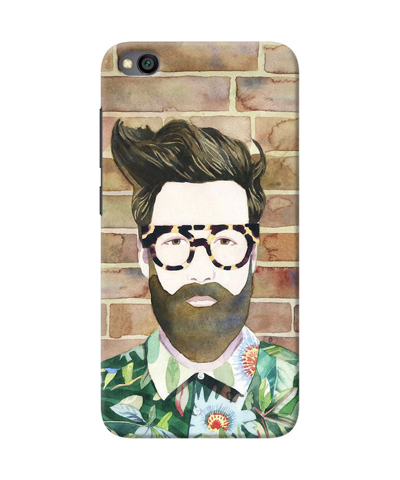 Beard Man With Glass Redmi Go Back Cover