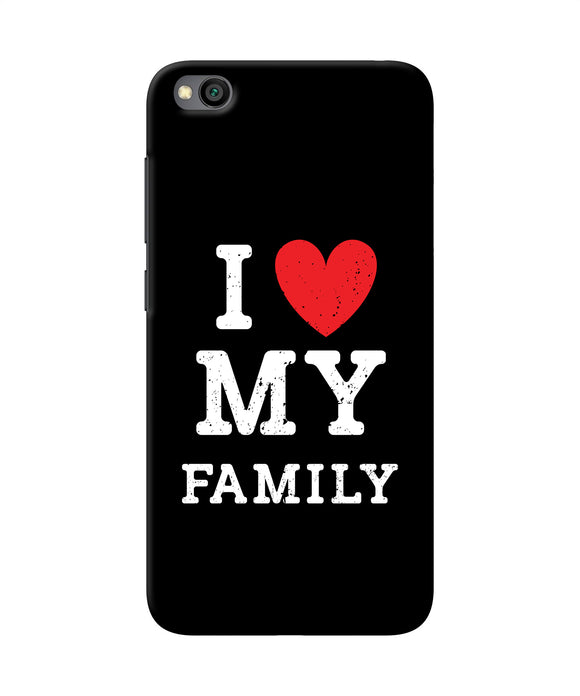 I Love My Family Redmi Go Back Cover
