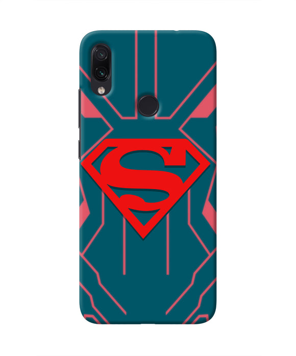 Superman Techno Redmi Note 7S Real 4D Back Cover