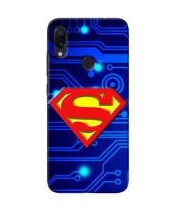 Superman Abstract Redmi Note 7S Real 4D Back Cover