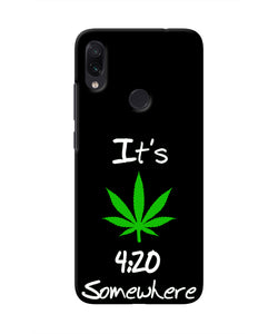 Weed Quote Redmi Note 7S Real 4D Back Cover
