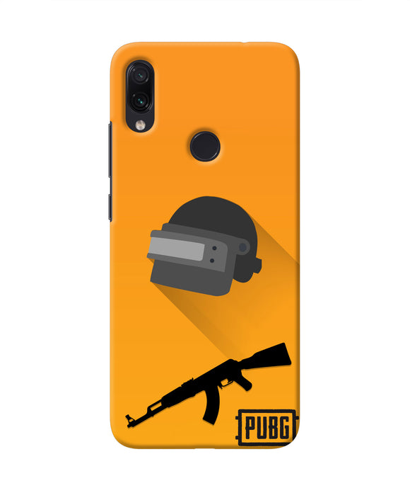 PUBG Helmet and Gun Redmi Note 7S Real 4D Back Cover
