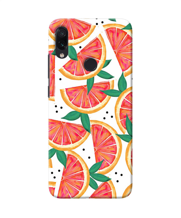 Abstract Orange Print Redmi Note 7s Back Cover