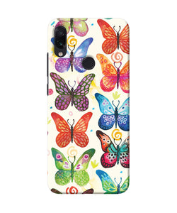 Abstract Butterfly Print Redmi Note 7s Back Cover