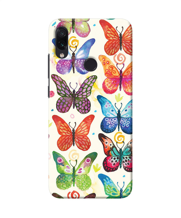 Abstract Butterfly Print Redmi Note 7s Back Cover