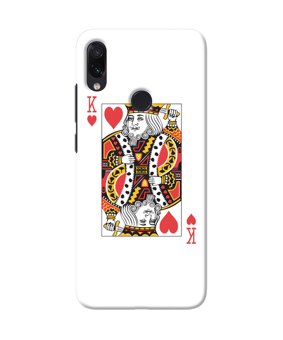 Heart King Card Redmi Note 7s Back Cover