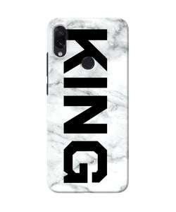 King Marble Text Redmi Note 7s Back Cover