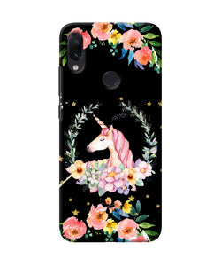 Unicorn Flower Redmi Note 7s Back Cover