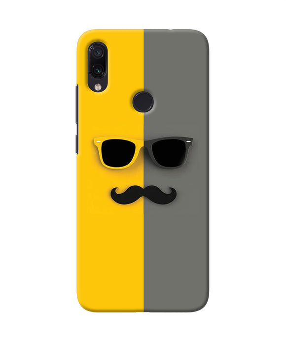 Mustache Glass Redmi Note 7s Back Cover