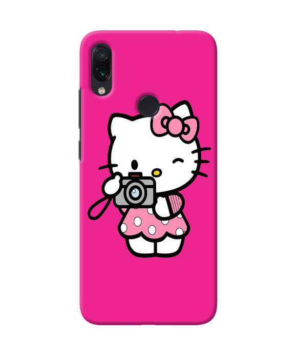 Hello Kitty Cam Pink Redmi Note 7s Back Cover