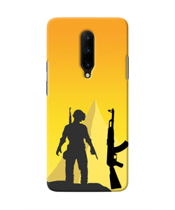 PUBG Silhouette Oneplus 7 Pro Real 4D Back Cover