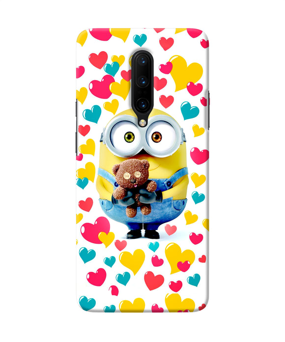 Minion Teddy Hearts Oneplus 7 Pro Back Cover