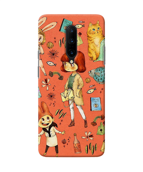 Canvas Little Girl Print Oneplus 7 Pro Back Cover