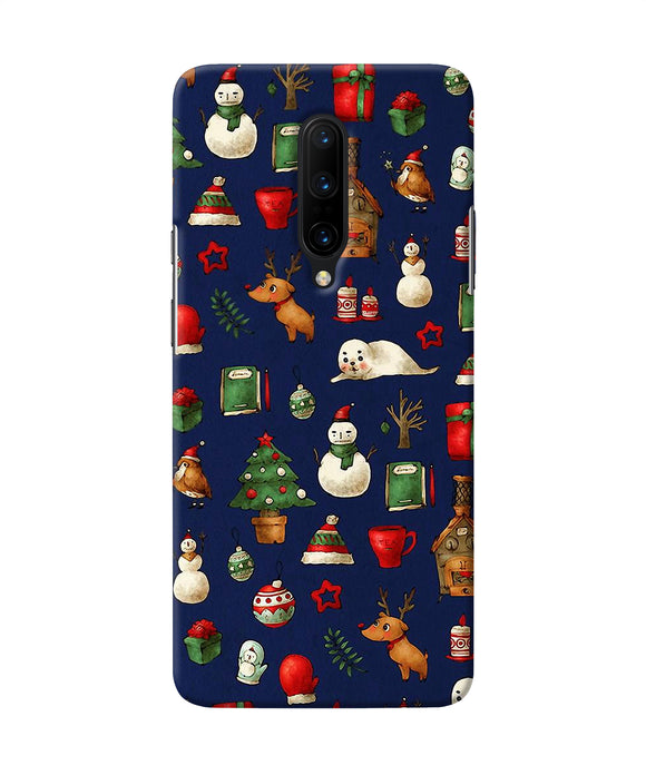 Canvas Christmas Print Oneplus 7 Pro Back Cover