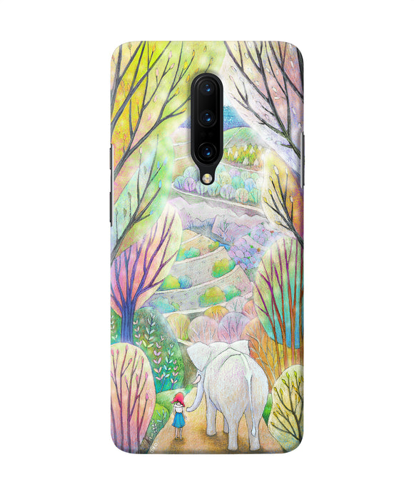 Natual Elephant Girl Oneplus 7 Pro Back Cover