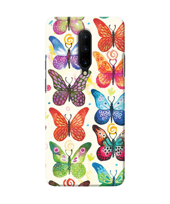 Abstract Butterfly Print Oneplus 7 Pro Back Cover