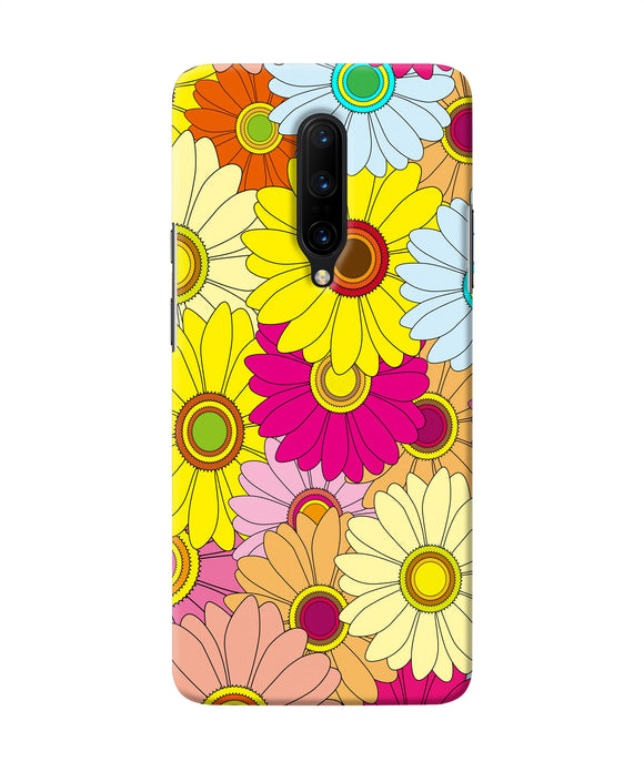Abstract Colorful Flowers Oneplus 7 Pro Back Cover