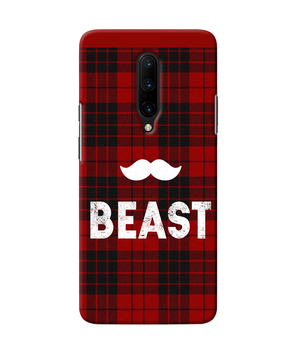 Beast Red Square Oneplus 7 Pro Back Cover