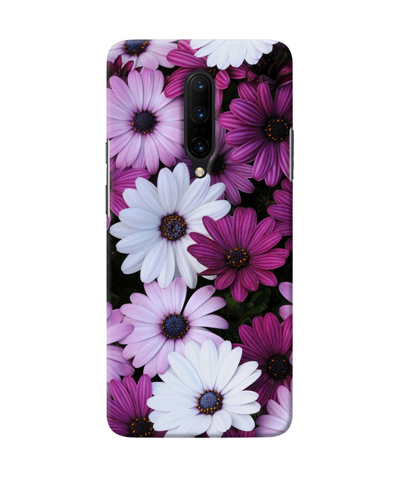 White Violet Flowers Oneplus 7 Pro Back Cover