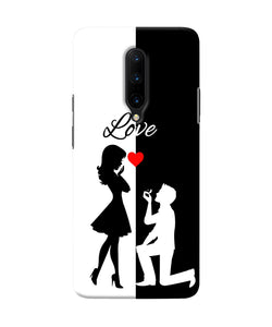 Love Propose Black And White Oneplus 7 Pro Back Cover