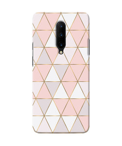 Abstract Pink Triangle Pattern Oneplus 7 Pro Back Cover