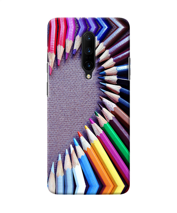 Color Pencil Half Heart Oneplus 7 Pro Back Cover