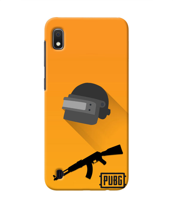 PUBG Helmet and Gun Samsung A10 Real 4D Back Cover