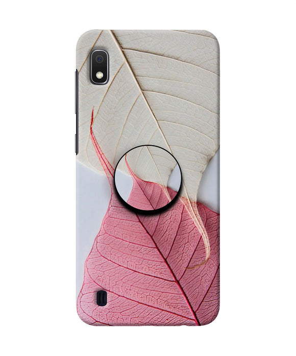 White Pink Leaf Samsung A10 Pop Case