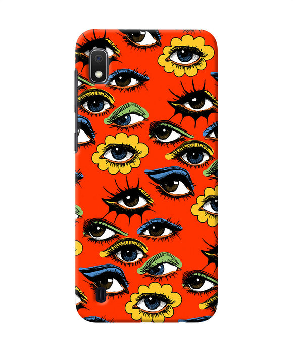 Abstract Eyes Pattern Samsung A10 Back Cover